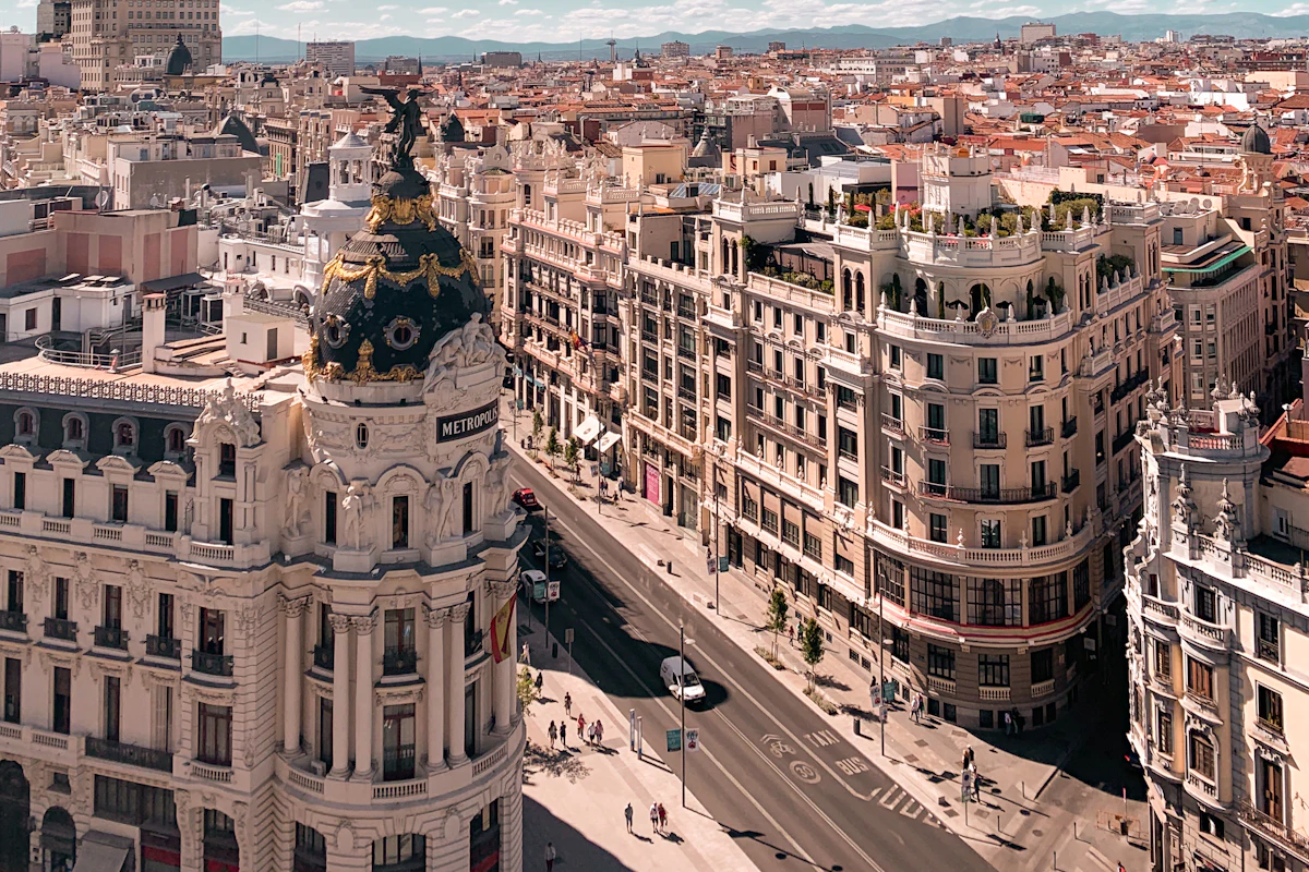 Panorámica de edificios del centro de Madrid